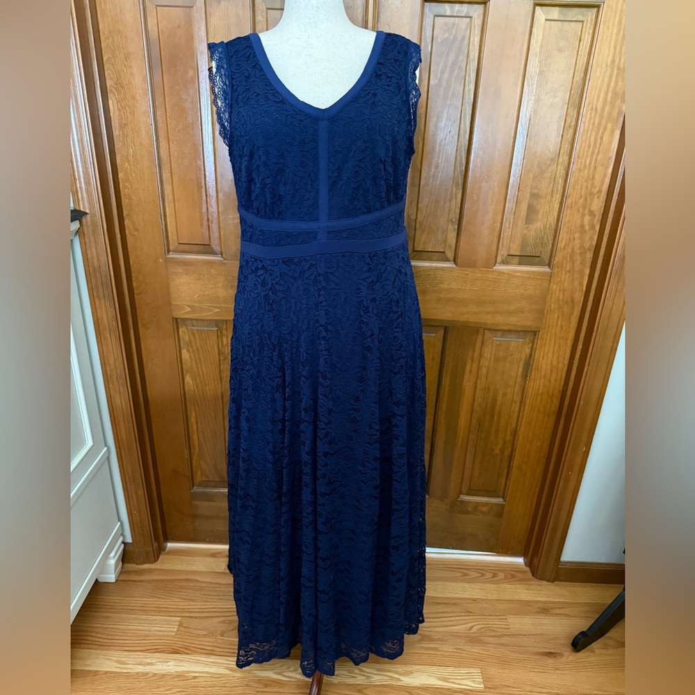 Torrid Deep Blue Lace Maxi Dress